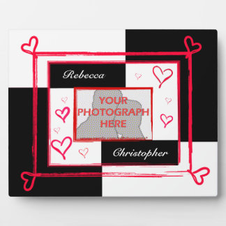 Plaque Photo Cadre photo moderne noir blanc et rouge