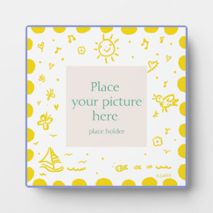 Plaque Photo Cadre solaire jaune