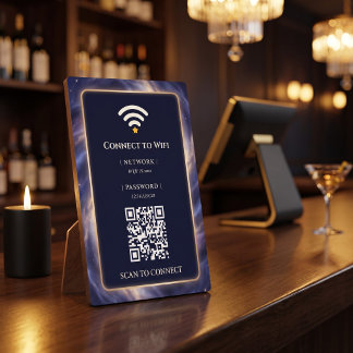 Plaque Photo Cadre Wifi Galaxy Or Personnalisé