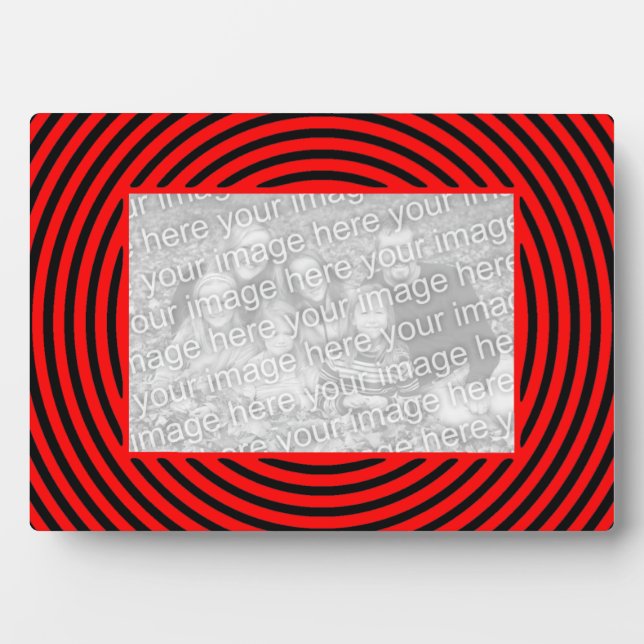 Plaque Photo Cadres photo en rouge et noir (Devant)