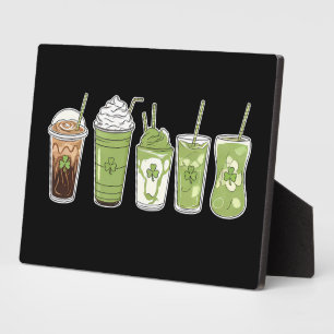 Plaque Photo Café Latte Green Cute Irish St Patrick's Day