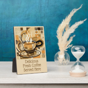 Plaque Photo Café texte personnalisé