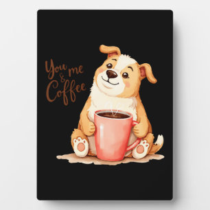 Plaque Photo Café You & me - Corgi mignonne et brasse confortab