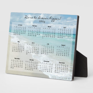 Plaque Photo Calendrier de bureau personnalisé Motivational Bea
