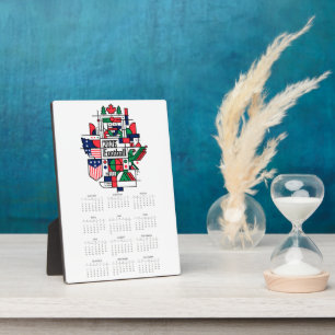Plaque Photo Calendrier de football 2026 USA, Canada, Mexique
