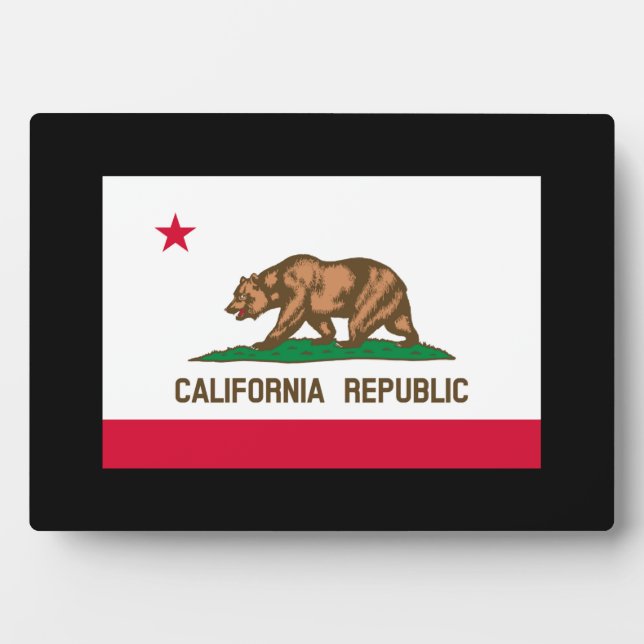 Plaque Photo California State Flag Design (Devant)