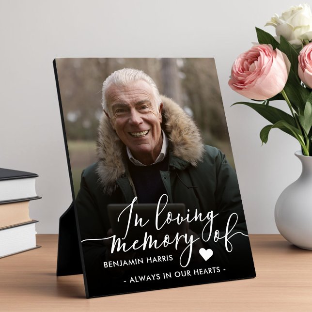 Plaque Photo Calligraphie de photo en souvenir affectueux (Créateur téléchargé)