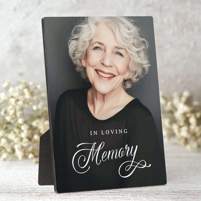 Plaque Photo Calligraphie en souvenir affectueux photo mémoriel (Calligraphy in loving memory memorial photo plaque)