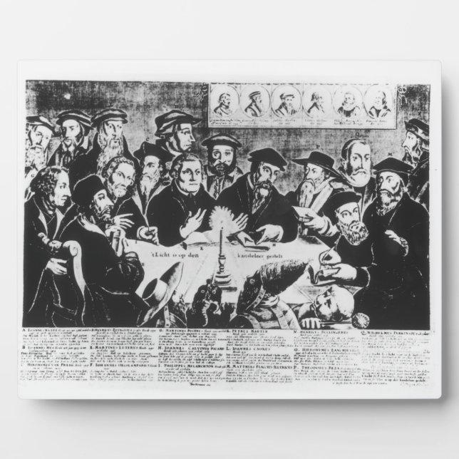 Plaque Photo Calvin et Luther (gravure) (Devant)