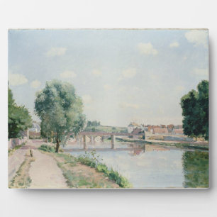 Plaque Photo Camille Pissarro Le Pont Ferroviaire, Pontoise