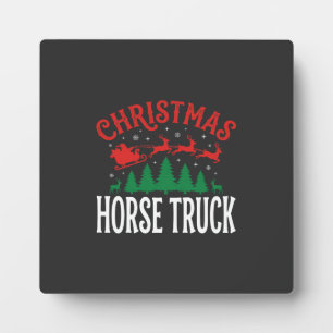 Plaque Photo Camion à chevaux de Noël Père Noël Traîneau