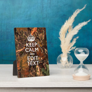 Plaque Photo Camouflage Deep Woods Restez Calme Ayez Votre Text