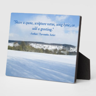 Plaque Photo Campagne anglaise en hiver - Personnalisé