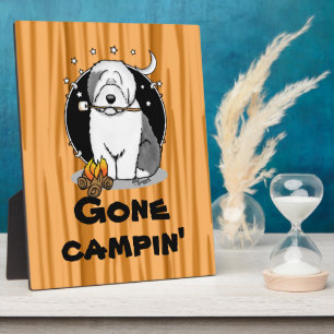 Plaque Photo Camper de randonneur Vieux anglais Chien de chien