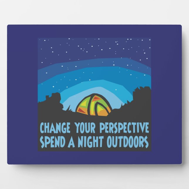 Plaque Photo Camping de tente (Devant)