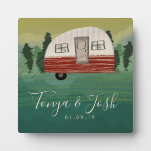 Plaque Photo Camping Vintage Camper Fête des mariées Getaway