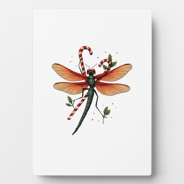 Plaque Photo Candy Cane Dragonfly (Devant)
