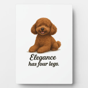 Plaque Photo Caniche Toy � L'élégance a quatre pattes