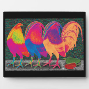 Plaque Photo Cantina Roosters