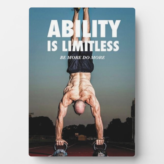 Plaque Photo Capacité Limitée - Motivation de l'entraînement (Devant)