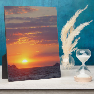 Plaque Photo Cape May Sunset Deux Navires Passant À Easel