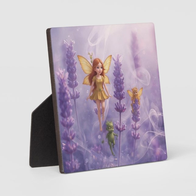 Plaque Photo Caprice Parmi les Fleurs Violettes (Recto)