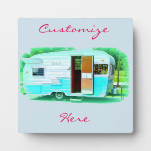 Plaque Photo caravane vintage classique