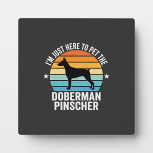 Plaque Photo Caressez le Doberman Pinscher Rétro