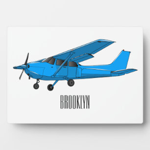 Plaque Photo Caricature d'avion à voilure fixe