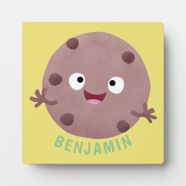 Plaque Photo Caricature de biscuit à puce en chocolat (Devant)