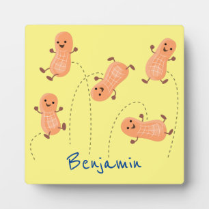 Plaque Photo Caricature de cacahuètes joyeux sautillant