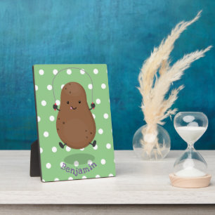 Plaque Photo Caricature de la corde de saut de pomme de terre t