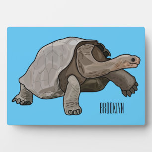Plaque Photo Caricature de la tortue des Galapagos