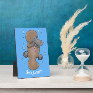 Plaque Photo Caricature de platypus bébé très heureuse