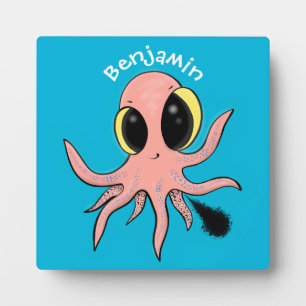 Plaque Photo Caricature de poulpe de bébé mignonne et cheeky