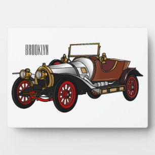 Plaque Photo Caricature de voiture classique 1920