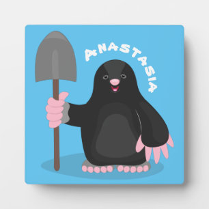 Plaque Photo Caricature mole joyeux