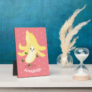 Plaque Photo Caricature sur la banane de Cute kawaii