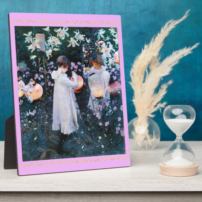 Plaque Photo Carnation, Lily, Lily, Rose, Sargent (Côté)