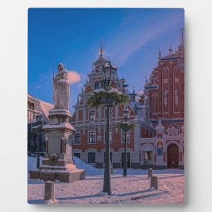 Plaque Photo Carré de la mairie de Riga en hiver