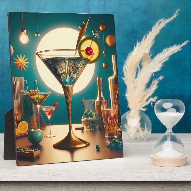 Plaque Photo Carte de circuit futuriste atomique Martini (Côté)