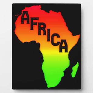 Plaque Photo Carte du continent africain