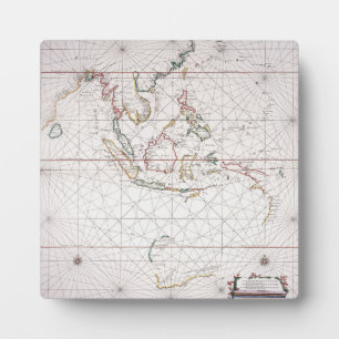 Plaque Photo Carte maritime Est de l'Inde   Indonésie