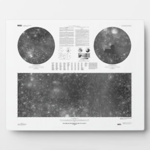 Plaque Photo Carte USGS de Jupiter Moon Callisto