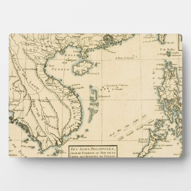 Plaque Photo Carte vintage de l'Inde | Océan Indien (Devant)