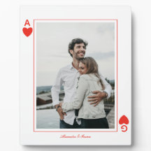 cartes à jouer photo cœur amour as simple