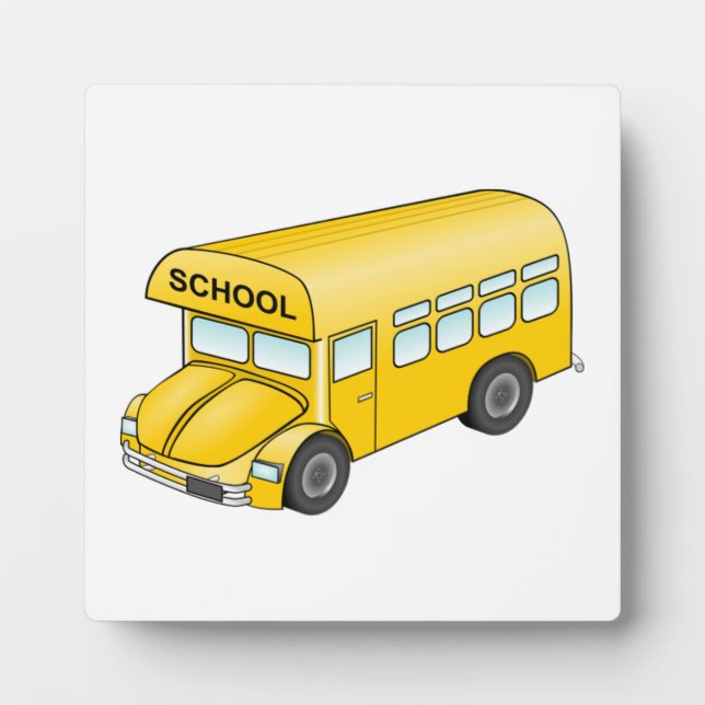 Plaque Photo Cartoon School Bus (Devant)
