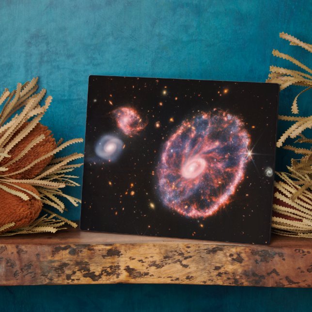 Plaque Photo Cartwheel Galaxy, James Webb Télescope Spatial (Côté)
