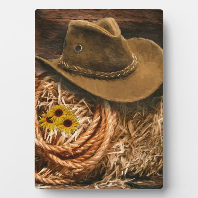Plaque Photo Casquette Cowboy (Devant)
