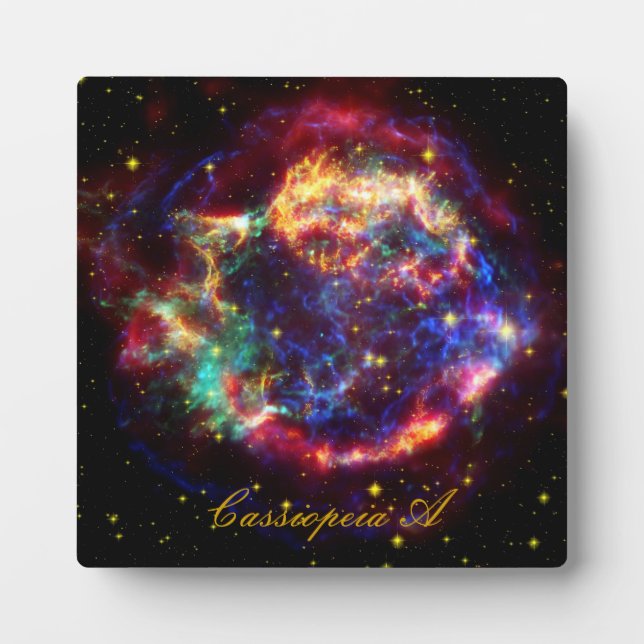 Plaque Photo Cassiopeia Galaxy Remnant Supernova (Devant)